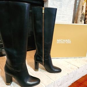 Michael Kors Leather Knee-High Tall Walker Boots 7